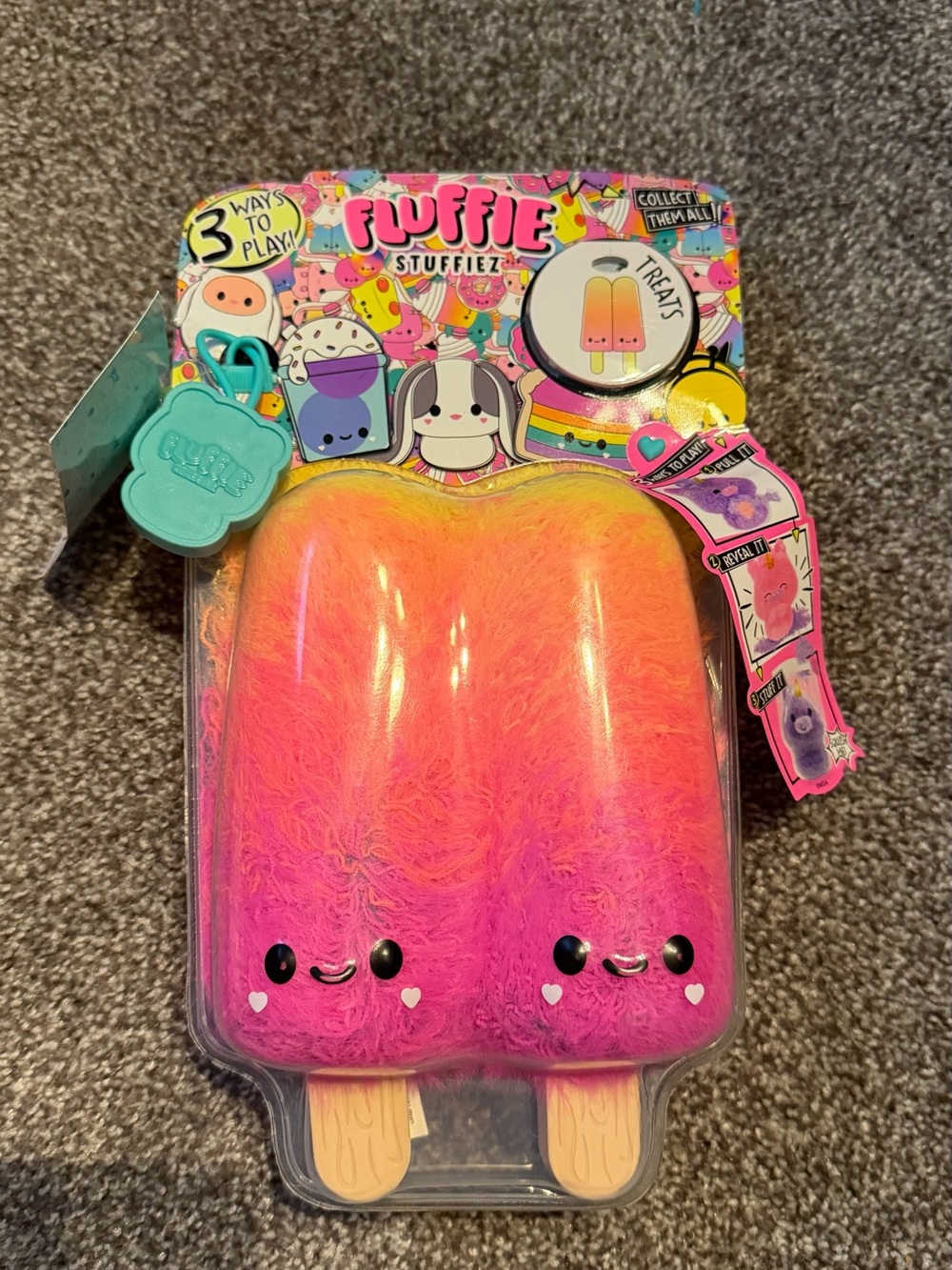 Fluffie -Double Pops Plush - Pink & Orange